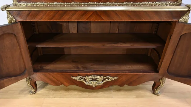 Bibliothèque Deux-Corps en Palissandre et Marqueterie, style Louis XV - Fin XIXe