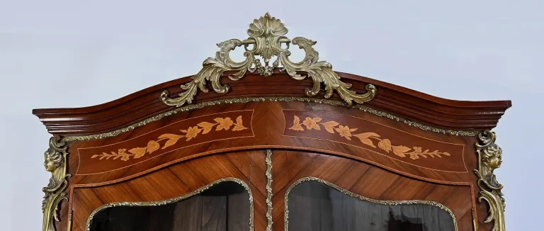 Bibliothèque Deux-Corps en Palissandre et Marqueterie, style Louis XV - Fin XIXe