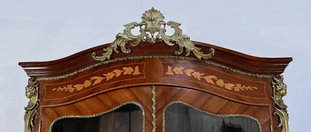 Bibliothèque Deux-Corps en Palissandre et Marqueterie, style Louis XV - Fin XIXe