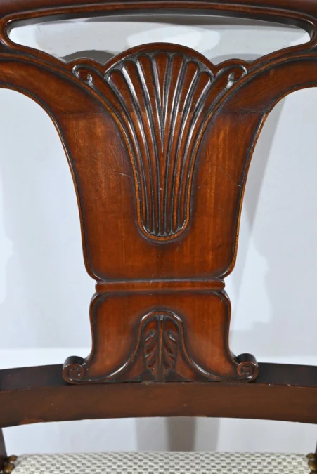 Suite de 5 Chaises en Acajou de Cuba, époque Restauration – Début XIXe