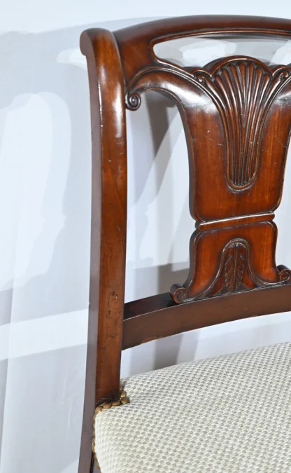 Suite de 5 Chaises en Acajou de Cuba, époque Restauration – Début XIXe