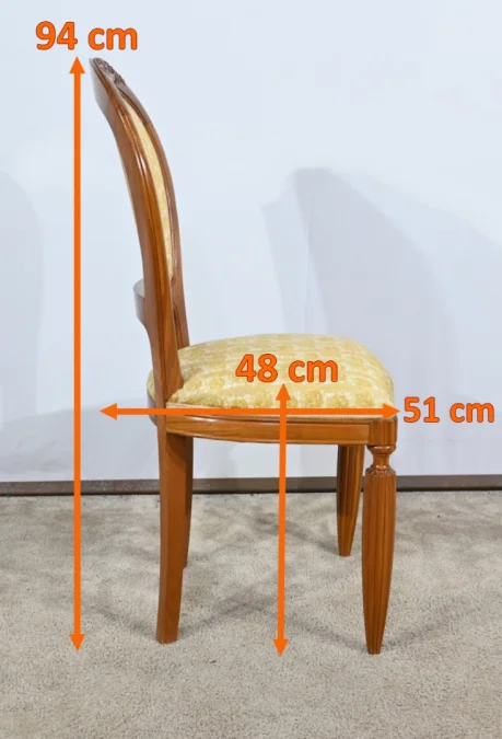Paire de Chaises en Acajou Blond, Art Déco – 1940