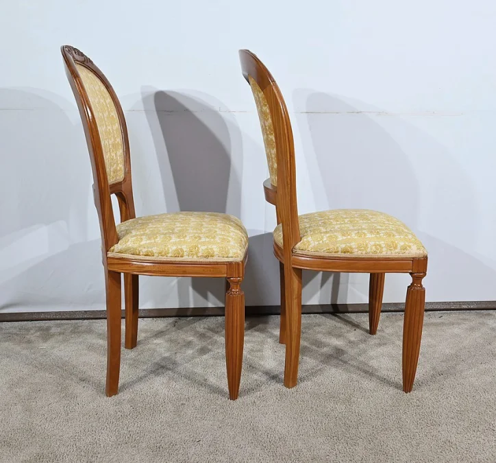 Paire de Chaises en Acajou Blond, Art Déco – 1940