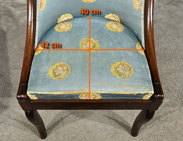 Paire de Chaises Gondoles en Acajou, époque Restauration - 1ère partie XIXe