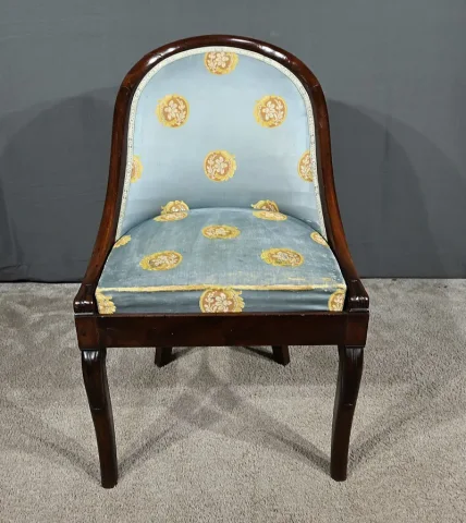 Paire de Chaises Gondoles en Acajou, époque Restauration - 1ère partie XIXe