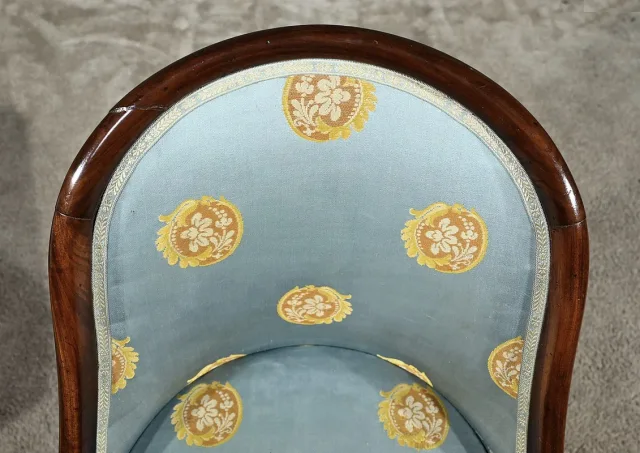 Paire de Chaises Gondoles en Acajou, époque Restauration - 1ère partie XIXe