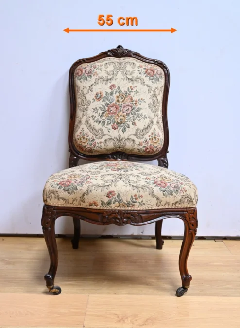 Suite de 4 Chaises en Palissandre, style Louis XV, époque Napoléon III – Milieu XIXe