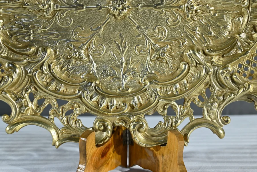 Plateau Milieu de Table en Bronze, style Rocaille – Fin XIXe