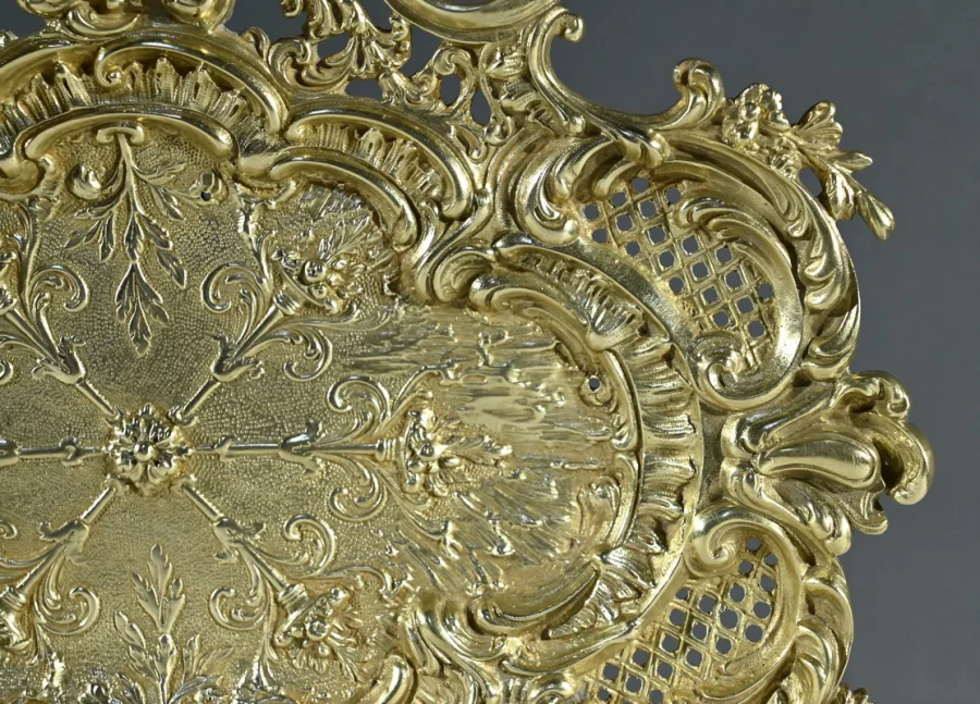 Plateau Milieu de Table en Bronze, style Rocaille – Fin XIXe