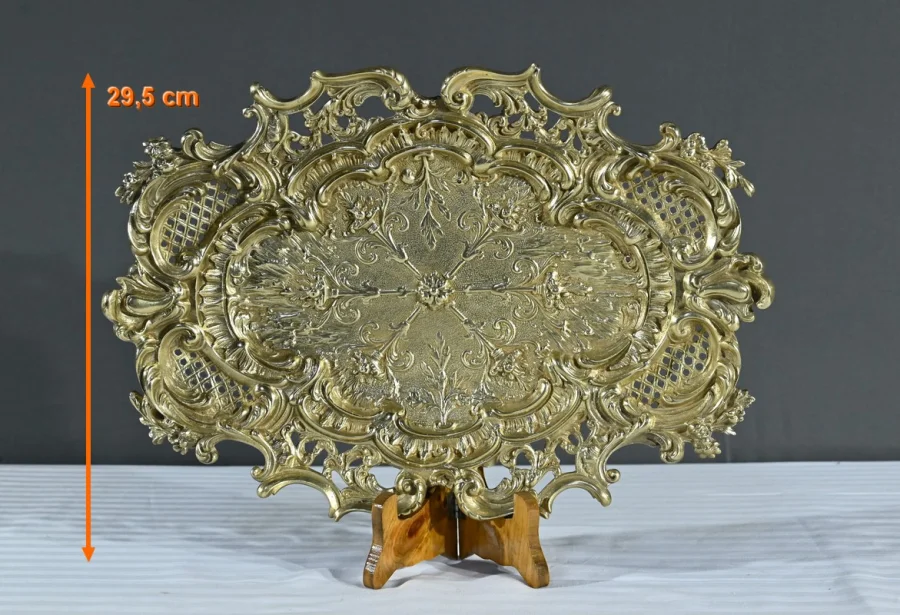 Plateau Milieu de Table en Bronze, style Rocaille – Fin XIXe