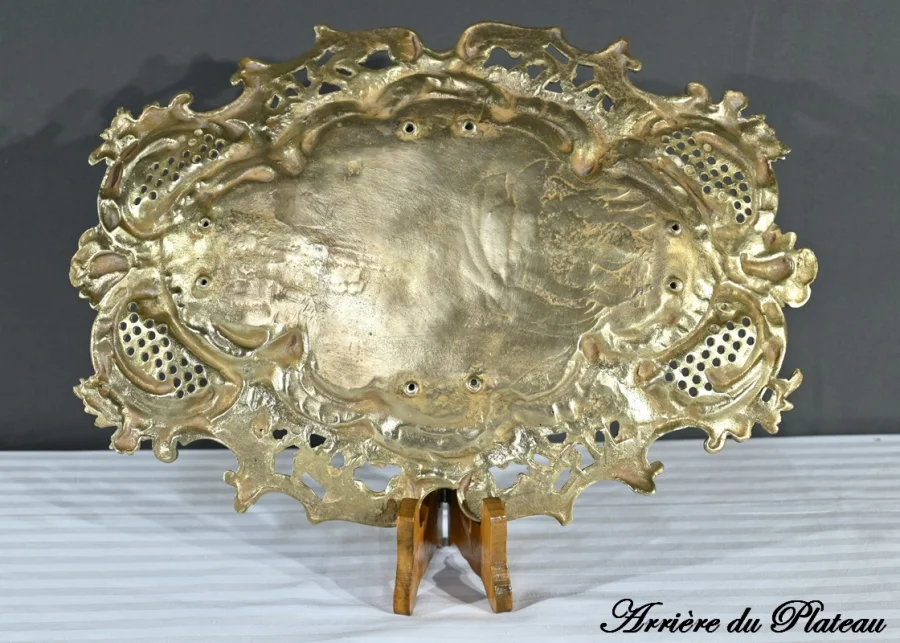Plateau Milieu de Table en Bronze, style Rocaille – Fin XIXe