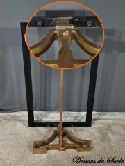 Table Basse en Laiton et Travertin, Art Déco – 1930