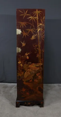 Cabinet Chinois en Bois laqué et Bois peint - Début XXe