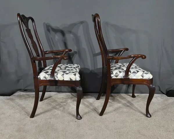 PAIR OF ENGLISH ARMCHAIRS