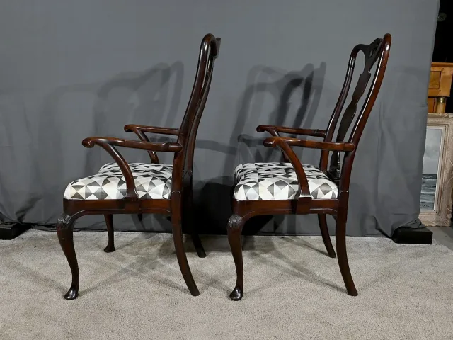 PAIR OF ENGLISH ARMCHAIRS