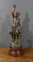 Sculpture en Régule « Le Travail » – Début XXe