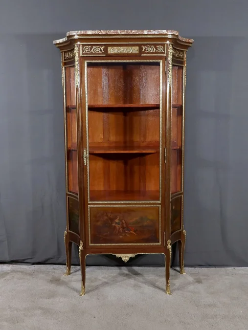 Vitrine en Acajou, style Transition Louis XV / Louis XVI – 1900