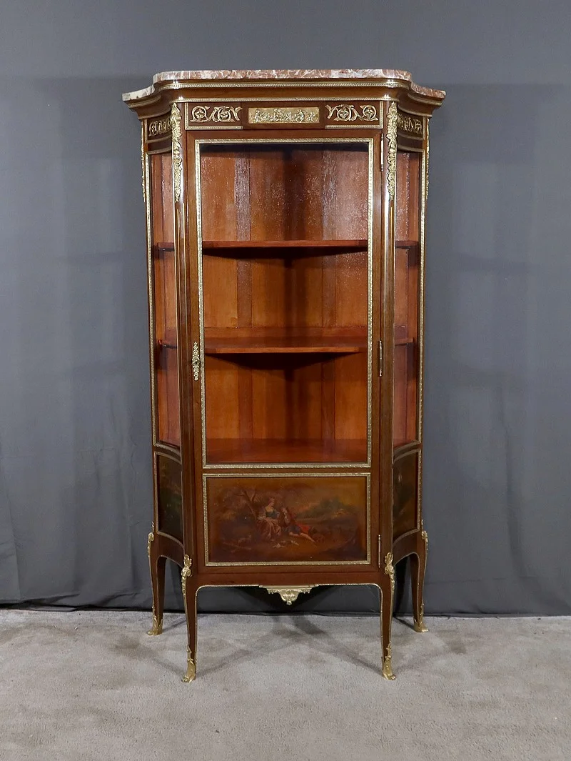 Vitrine en Acajou, style Transition Louis XV / Louis XVI – 1900