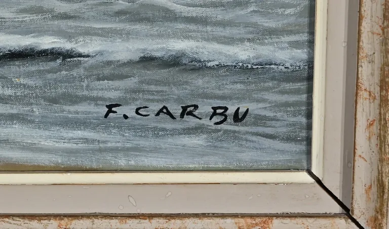 ÖL AUF LEINWAND signiert F. CARBU