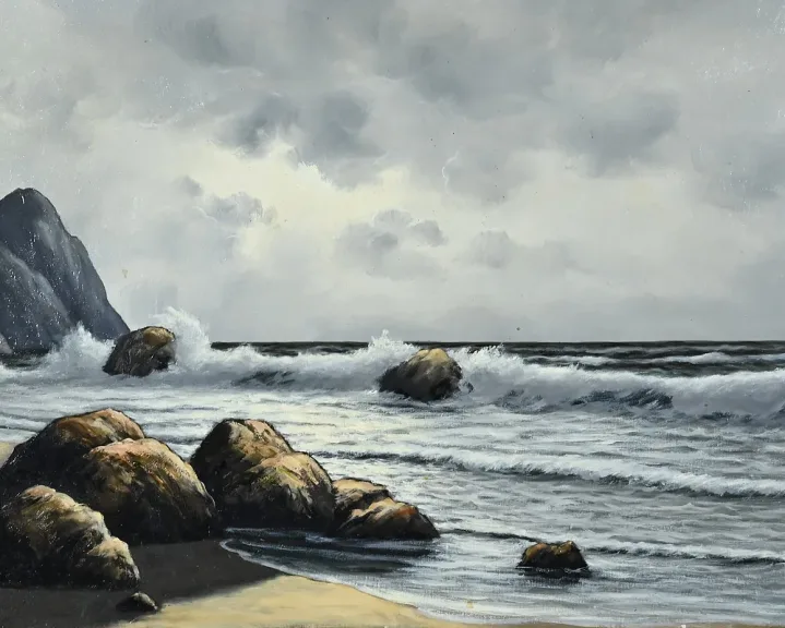 ÖL AUF LEINWAND signiert F. CARBU