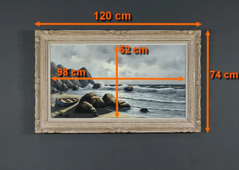 ÖL AUF LEINWAND signiert F. CARBU
