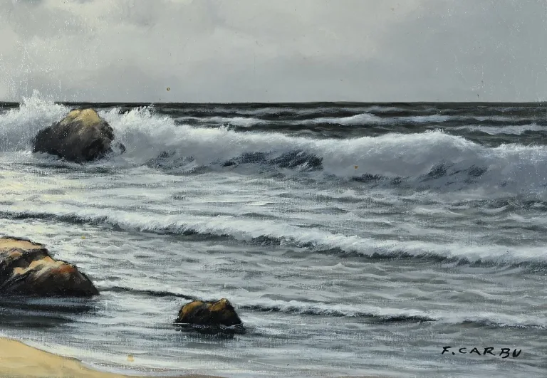 ÖL AUF LEINWAND signiert F. CARBU
