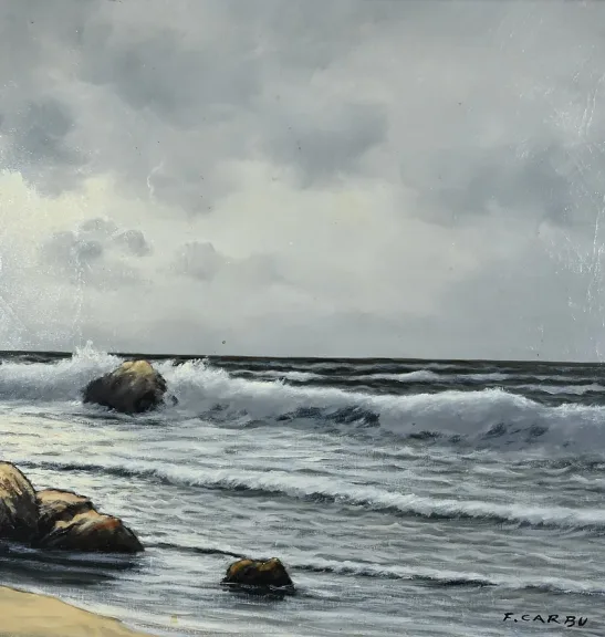 ÖL AUF LEINWAND signiert F. CARBU
