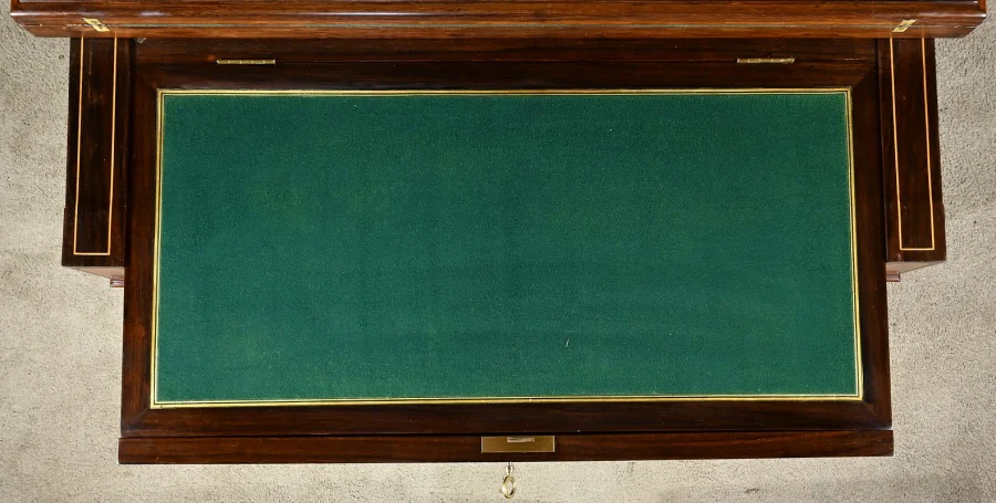 Table à Système en Marqueterie, style Louis XVI – 2ème moitié XIXe
