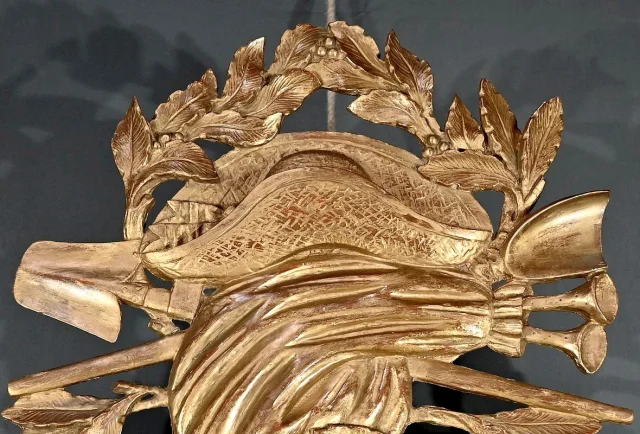 Important Miroir en Bois Doré, époque Louis XV – 1768