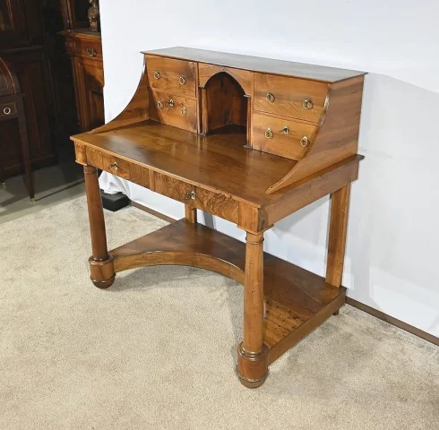 Rare Bureau de Propriété, en Noyer, époque Empire – Début XIXe