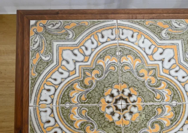 Table Basse Danoise en Chêne et Céramique – 1950