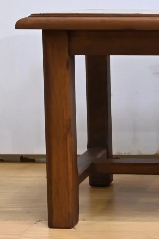 Table Basse Danoise en Chêne et Céramique – 1950