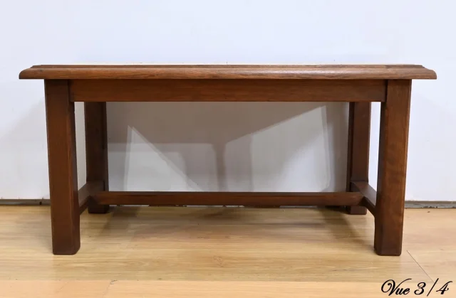Table Basse Danoise en Chêne et Céramique – 1950