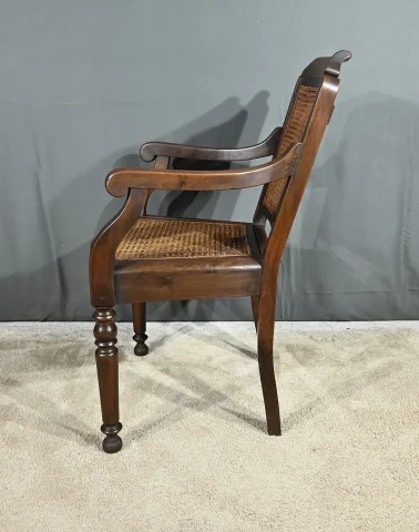 Fauteuil de Coiffeur en Hêtre massif, style Louis-Philippe – Début XXe