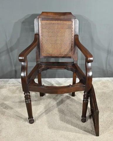 Fauteuil de Coiffeur en Hêtre massif, style Louis-Philippe – Début XXe