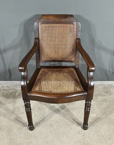 Fauteuil de Coiffeur en Hêtre massif, style Louis-Philippe – Début XXe