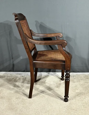 Fauteuil de Coiffeur en Hêtre massif, style Louis-Philippe – Début XXe
