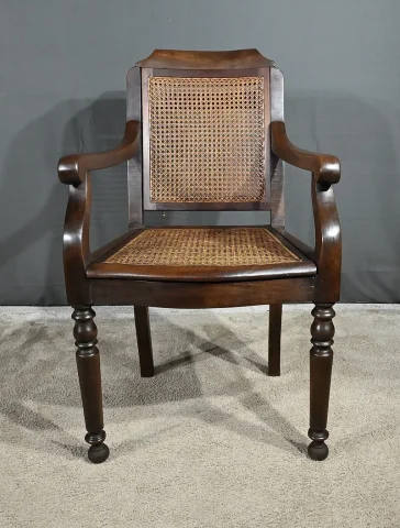 Fauteuil de Coiffeur en Hêtre massif, style Louis-Philippe – Début XXe