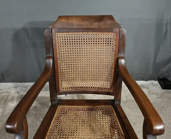 Fauteuil de Coiffeur en Hêtre massif, style Louis-Philippe – Début XXe