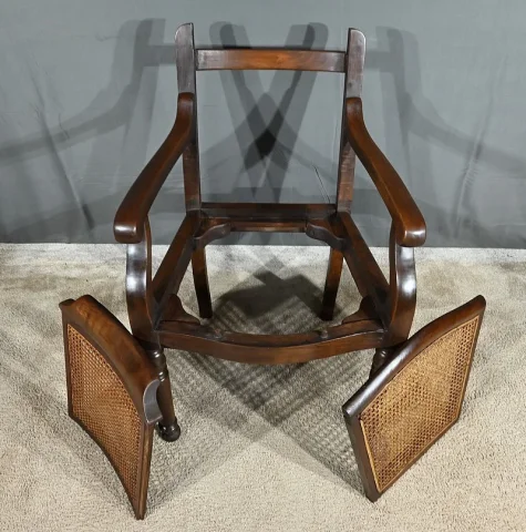 Fauteuil de Coiffeur en Hêtre massif, style Louis-Philippe – Début XXe