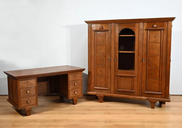 Bibliothèque en Chêne, Art déco – 1940