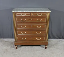 Commode Chiffonnière en Acajou, style Louis XVI – Milieu XXe