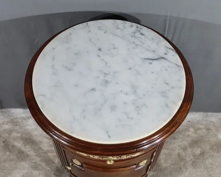 Petite Table Tambour en Acajou, style Louis XVI – Fin XIXe