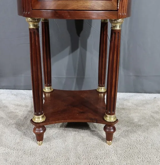 Petite Table Tambour en Acajou, style Louis XVI – Fin XIXe
