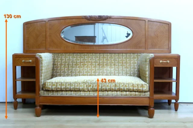 Canapé en Citronnier, Art Déco – 1930