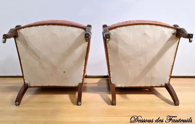 Paire de Fauteuils en Acajou, époque Restauration – Début XIXe