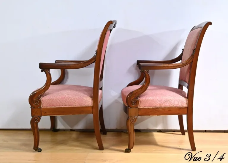 PAAR FRANSE RESTAURATIE PERIODE FAUTEUILSTOELEN