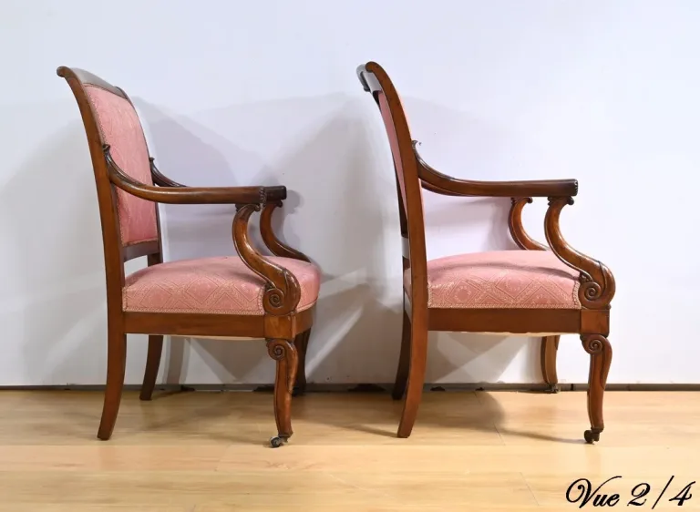 PAAR FRANSE RESTAURATIE PERIODE FAUTEUILSTOELEN