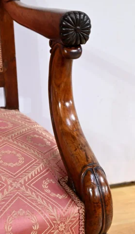 Paire de Fauteuils en Acajou, époque Restauration – Début XIXe