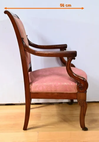 Paire de Fauteuils en Acajou, époque Restauration – Début XIXe